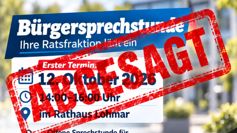 Abgesagte Bürgersprechstunde in Lohmar